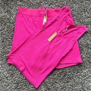 SKIMS Hot Pink Two Piece Set